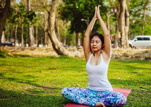 Yoga in nature at Vaani Greens Kaziranga